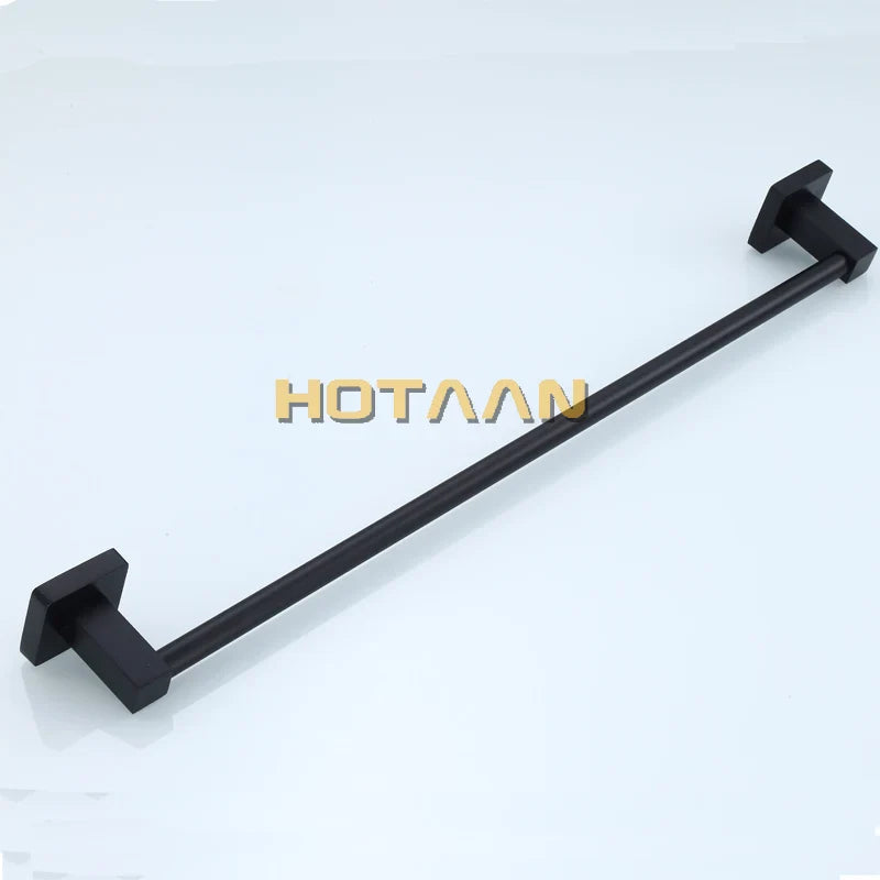 Afralia™ Matte Black Stainless Steel Towel Bar - 30/40/45/50/60cm