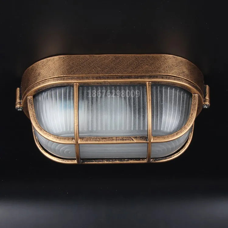 Afralia™ Retro Vintage LED Ceiling Light: Waterproof Kitchen Hallway Balcony Plafondlamp