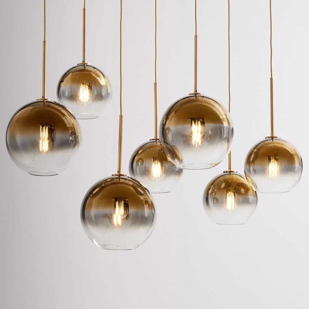 Afralia™ Gradient Glass Ball Pendant Light for Kitchen Dining Living Room