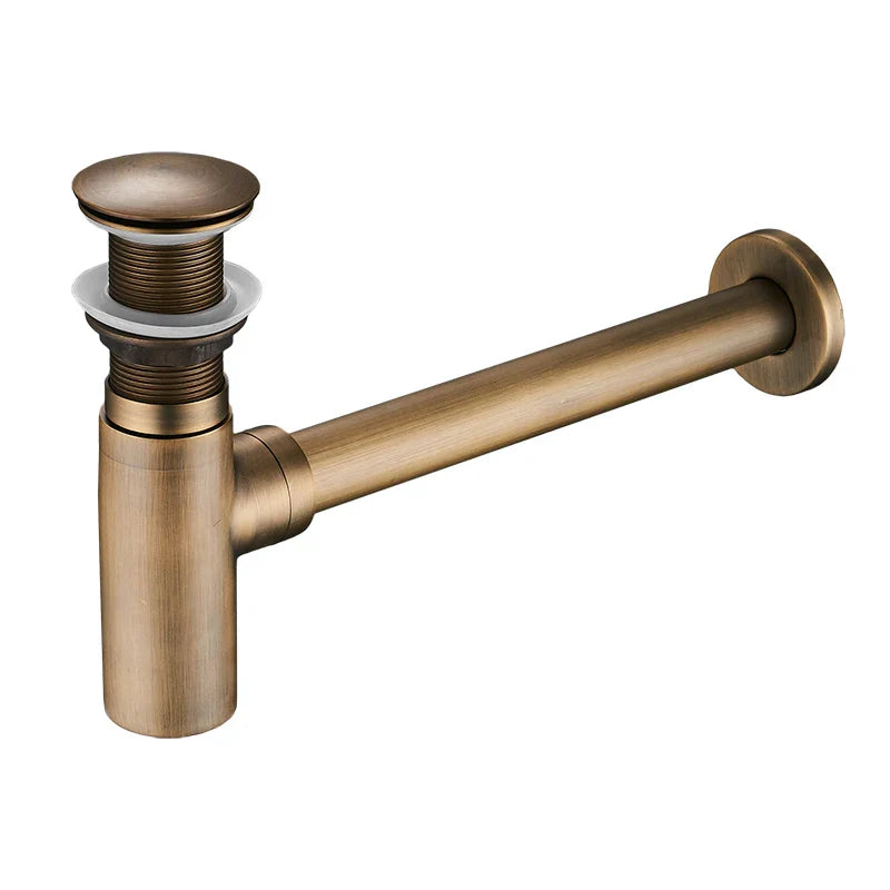Afralia™ Brass Round Bottle Trap Oil Rubbed Bronze Pop Up Drain WF-6920