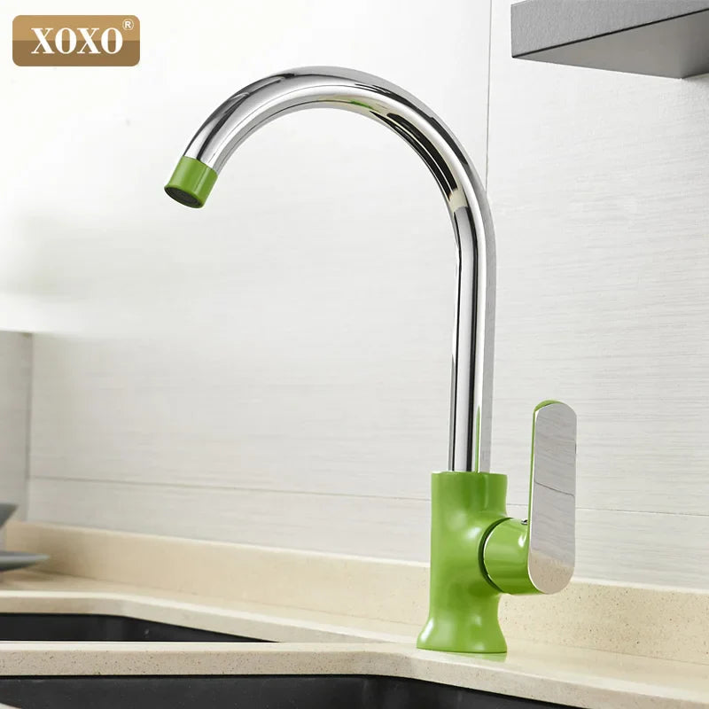 Afralia™ Brass Single Handle Kitchen Faucet Mixer Tap with 360° Rotation