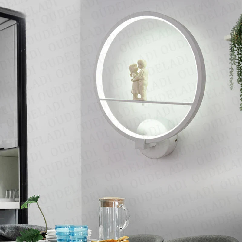 Afralia™ Modern LED Wall Lamps Decorative Interior Lighting for Living Room & Dining Area