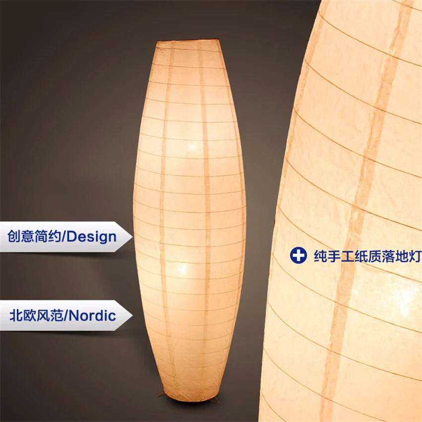 Afralia™ Nordic White LED Paper Floor Light for Living Room Bedroom Indoor Lighting
