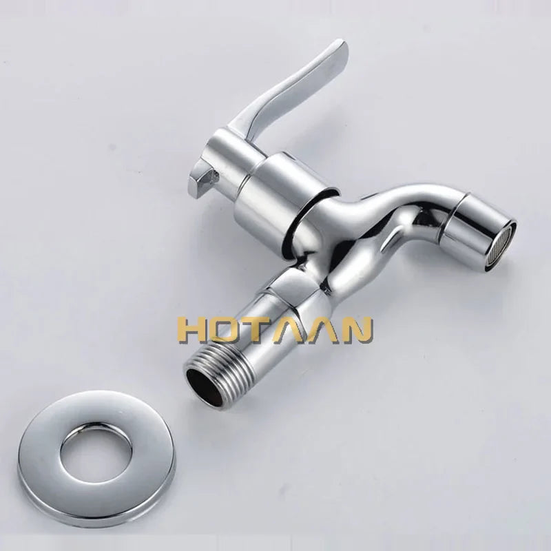 Afralia™ Brass Single Cold Water Wall Tap Basin Faucet Bibcock 12cm Length