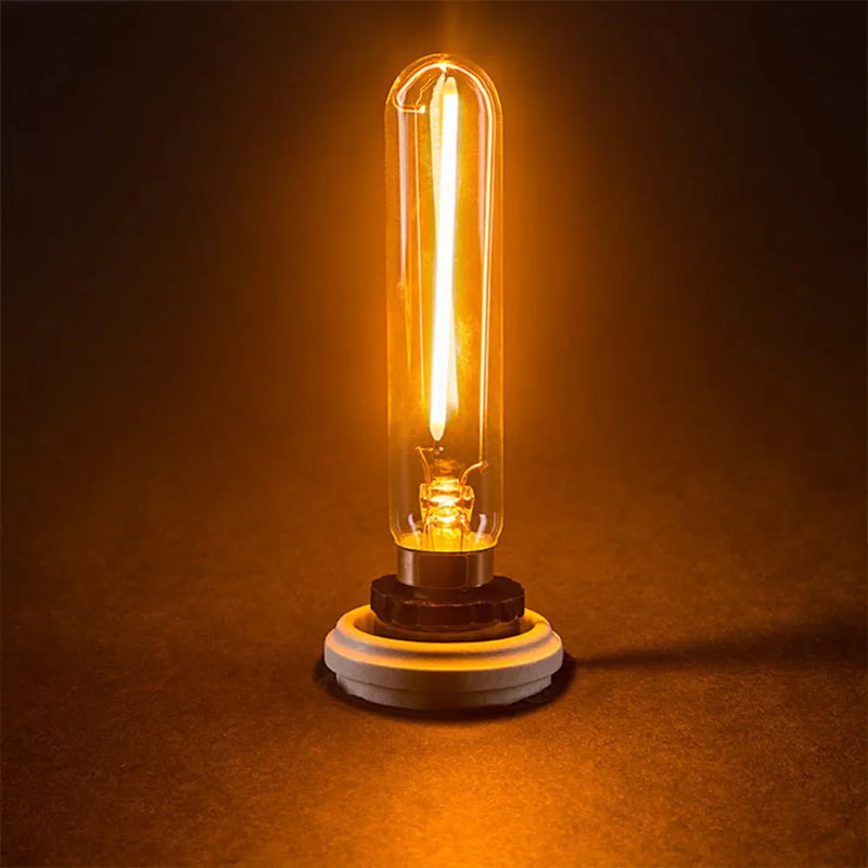 Afralia™ T20 Long Tubular LED Filament Bulbs Dimmable Retro Candelabra Edison Glass Bulb