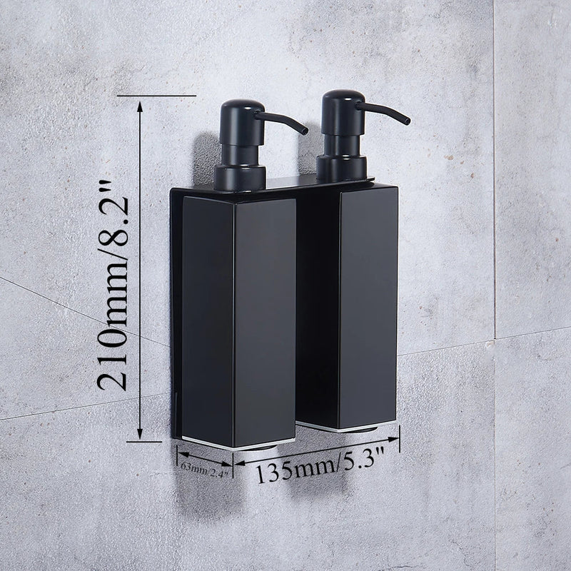 Afralia™ Stainless Steel Soap Dispenser 500ML - Matt Black Finish