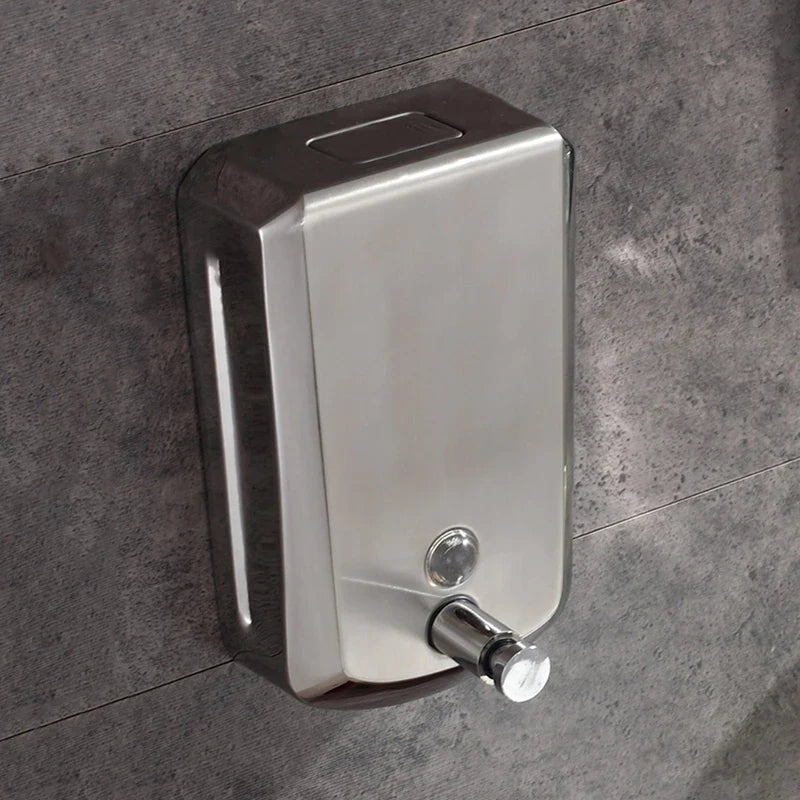 Afralia™ Wall Mount Liquid Soap Dispenser 500ml Modern Bathroom Shower Lotion Shampoo