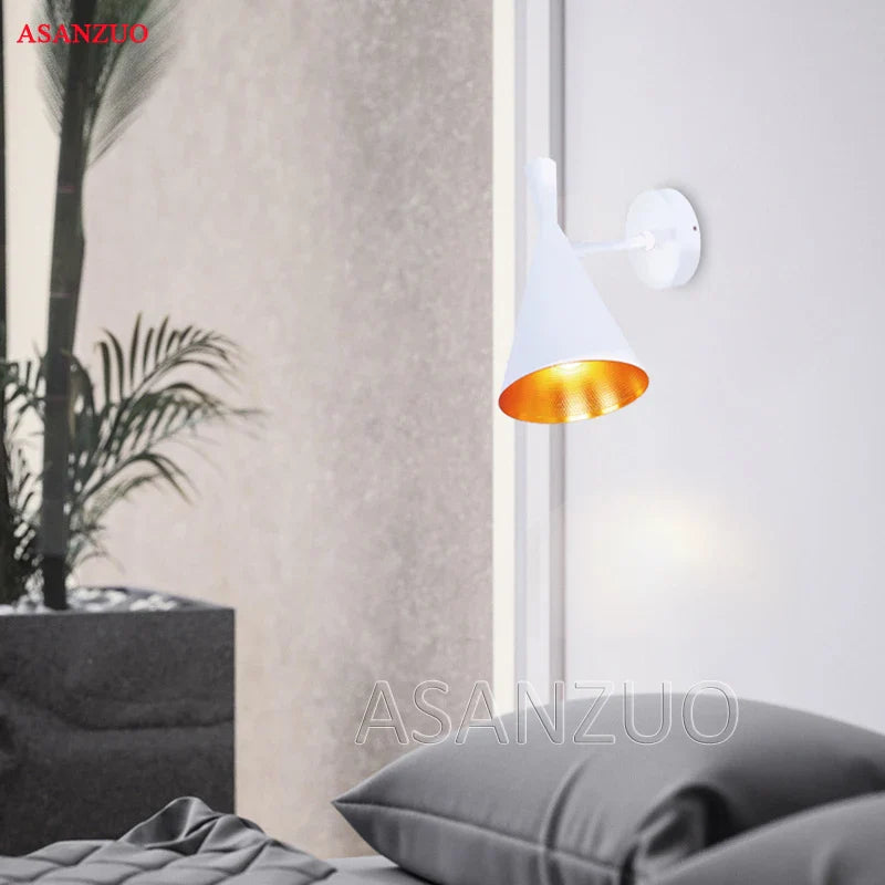 Afralia™ Modern Music Beat Wall Lamps Black White Decor Lighting Fixture