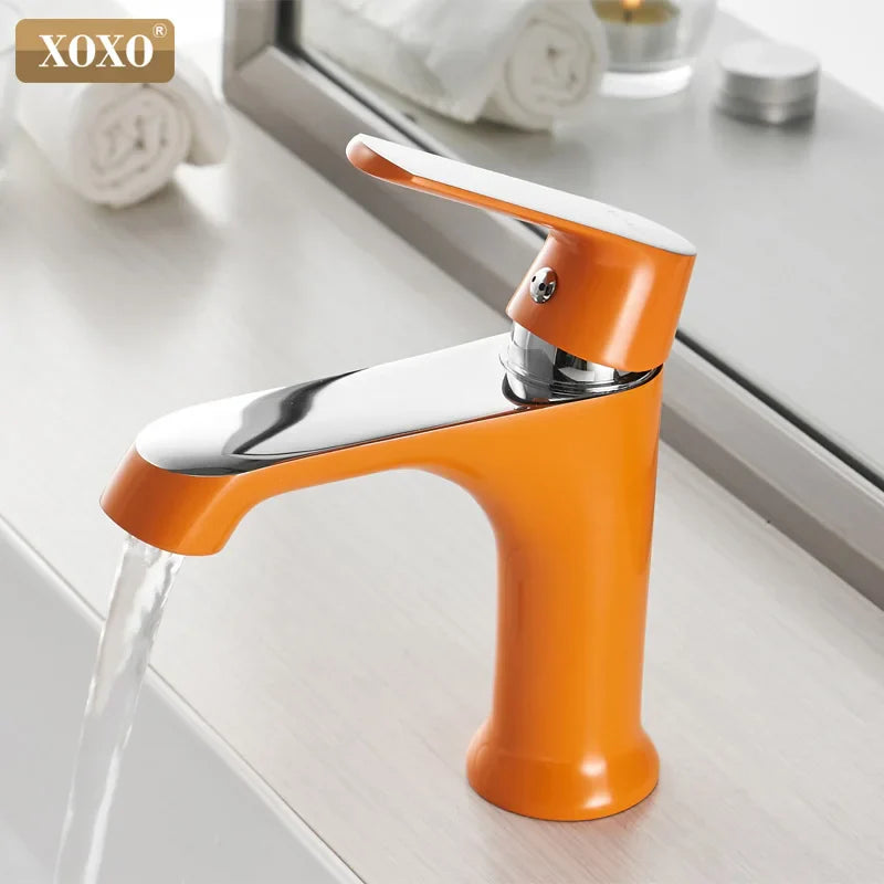 Afralia™ Bronze Green Fashion Basin Faucet, Single Hole Bathroom Mixer, Hot and Cold Water