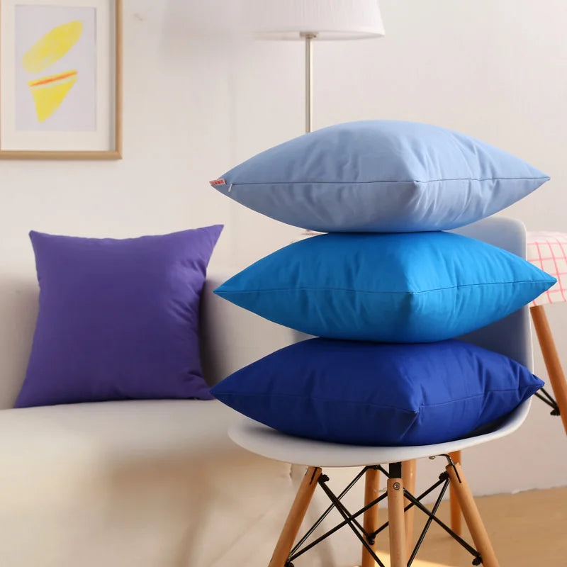 Afralia™ Jelly Color Canvas Pillow Covers in Various Sizes