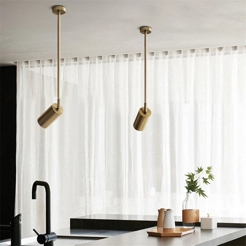 Afralia™ LED Golden Ceiling Spotlight for Living & Dining Room - Modern Luminaria Lamp