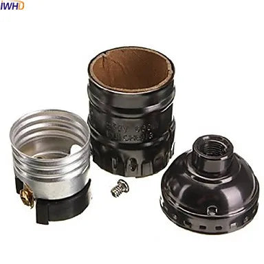 Afralia™ Vintage E27 Aluminum Lamp Holder Base Socket Bulb Holder 110v-220v