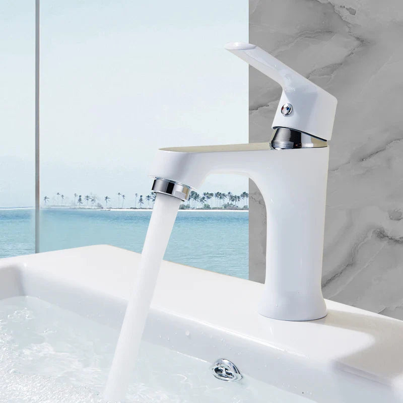 Afralia™ Basin Brass Faucet Multi-color Bath Mixer, Cold Hot Water Taps, Innovative Fashion Style