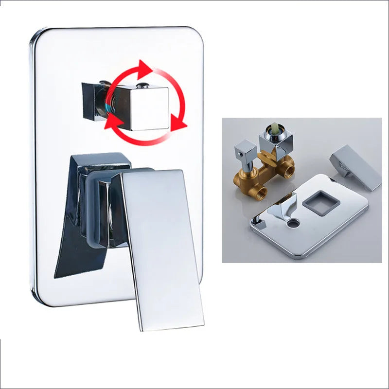 Afralia™ Brass Bathroom Hot Cold Mixer Valve - Wall Mounted Shower Control