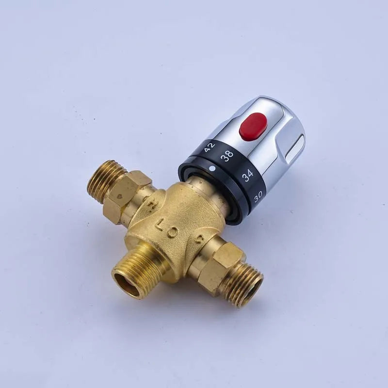 Afralia™ Thermostatic Ceramic Cartridge Tap Mixing Valve for Bathroom Accessories