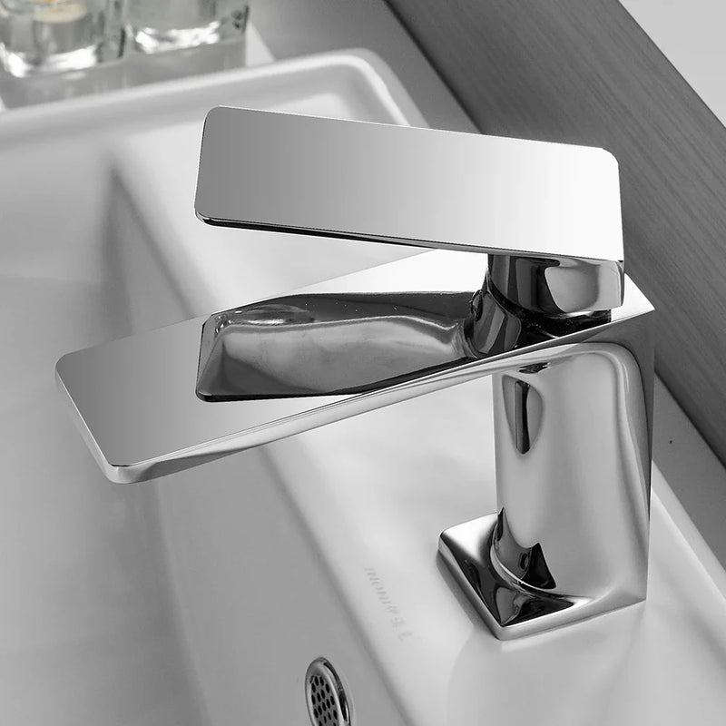 Afralia™ Black Bathroom Basin Faucet Mixer Tap Deck Mounted Hot Cold Torneira Banheiro