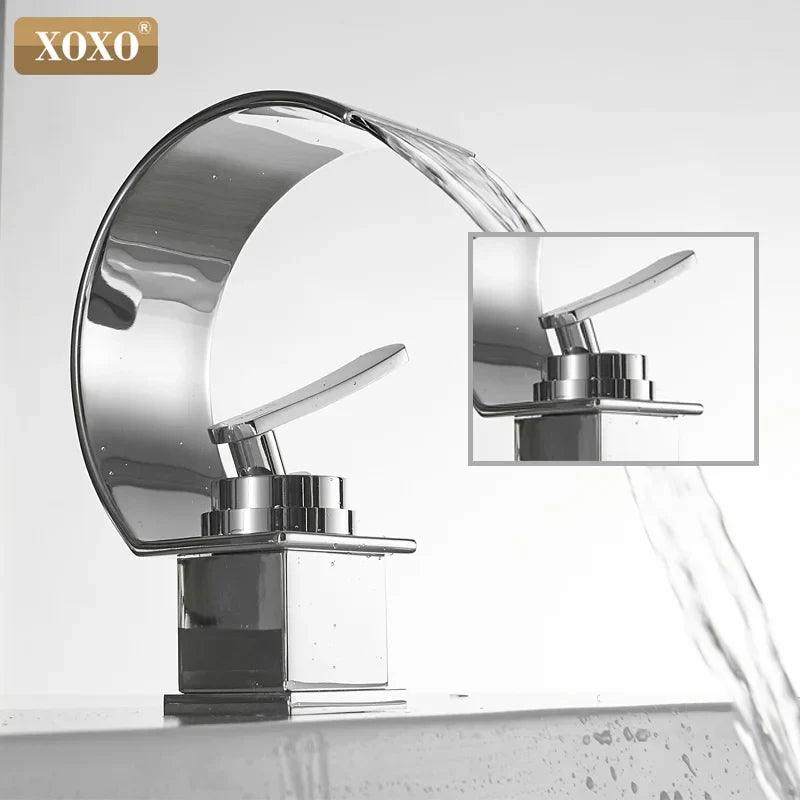 Afralia™ Waterfall Basin Faucet Single Handle Mixer Tap Deck Mount Torneira 21025