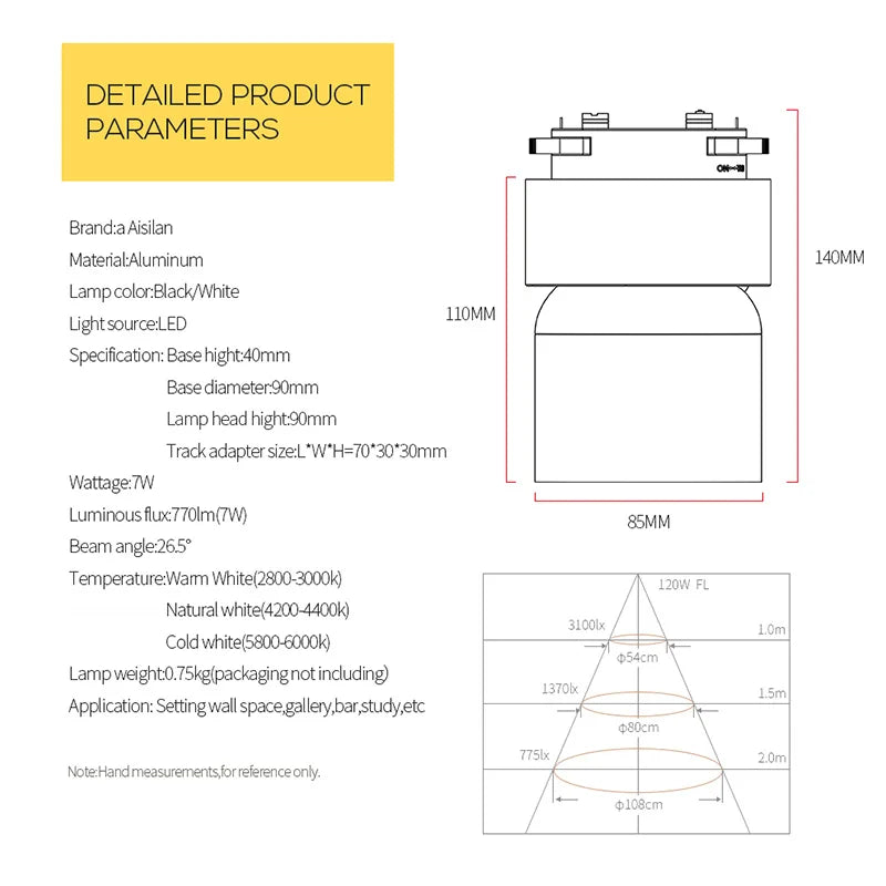 Afralia™ LED Track Light Spotlight Rail Modern Nordic Style Daily Living Lighting