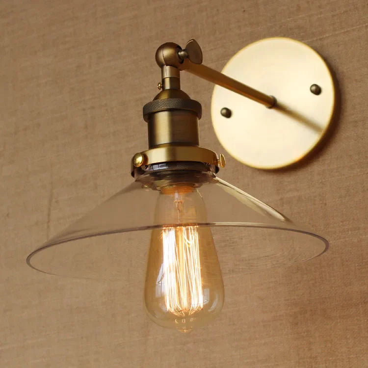 Afralia™ White Glass Retro Industrial Wall Sconce, Vintage Edison Style Wall Lights Fixtures