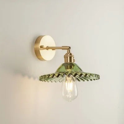Afralia™ Copper Glass Wall Light Nordic Vintage Sconce Bathroom Bedroom Home Lighting