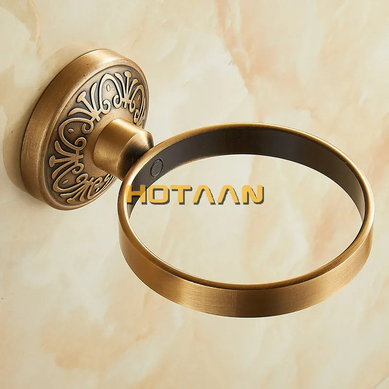 Afralia™ Wall Mounted Brass Toilet Brush Holder for Bathroom Accessories