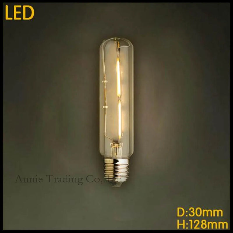 Afralia™ LED Filament Bulb E27 T10 T185 T225 T300 Vintage Tubular Edison Bulb