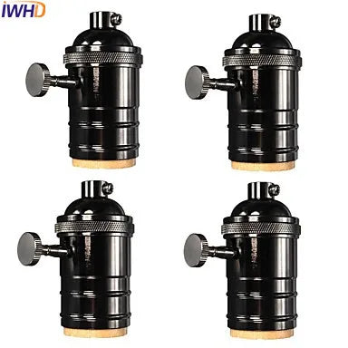 Afralia™ Retro E27 Socket Lamp Holder Vintage Light Edison Base Industrial