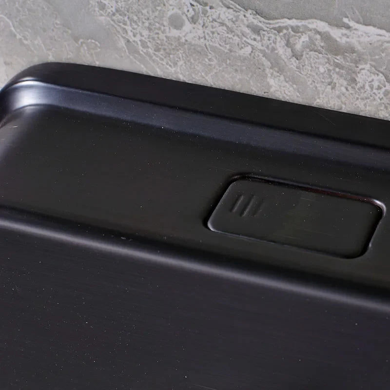 Afralia™ Matte Black Stainless Steel Soap Dispenser Wall Mounted 1000ML
