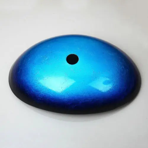 Afralia™ Oval Tempered Glass Vessel Sink in Blue & Yellow Color Combination