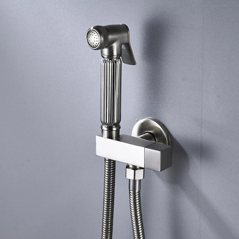Afralia™ Square Hand Shower Head Tap with 90 Degree Switch