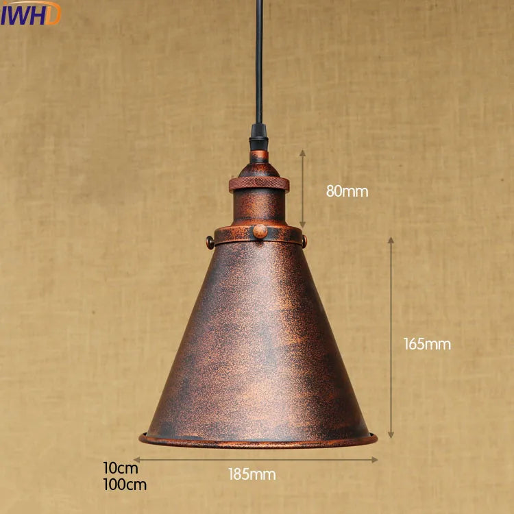 Afralia™ Rustic Vintage Pendant Light LED Edison-Style Industrial Lamp Retro Loft Fixture