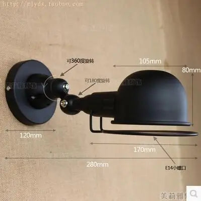 Afralia™ Retro Swing Arm LED Wall Sconce Industrial Vintage Loft Style Home Lighting