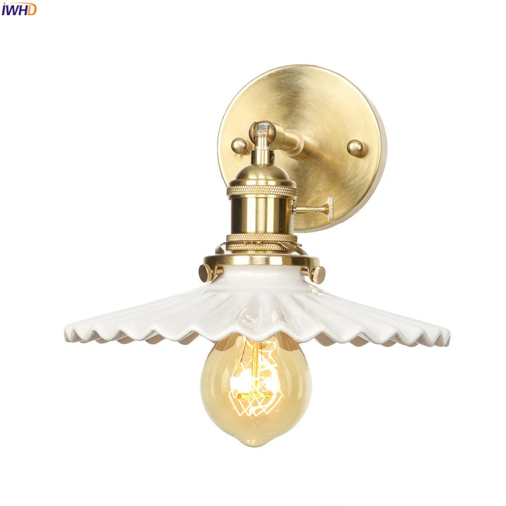 Afralia™ Nordic Ceramic LED Wall Light Switch for Bedroom Stair Bathroom Mirror
