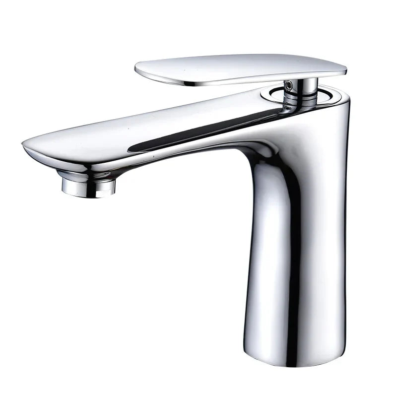 Afralia™ Basin Faucet Hot&Cold Mixer Tap Brass Gold/Chrome/White/Red/Black for Bathroom Sink