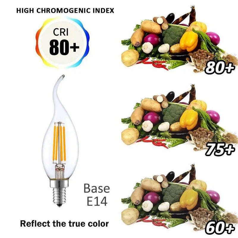 Afralia™ C35 4W Dimmable LED Filament Candle Bulbs E14 220V - 35W Equivalent