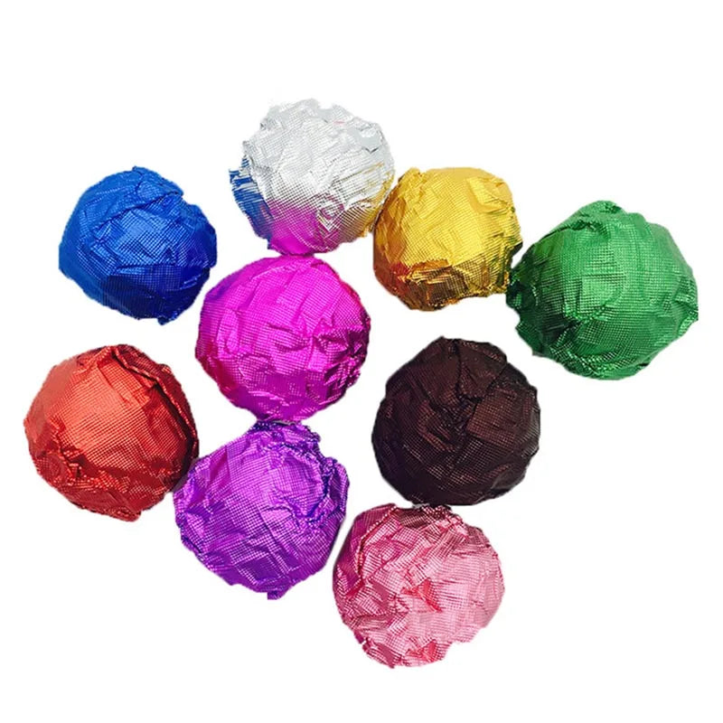 Afralia™ Colorful Tinfoils 8x8cm for Wrapping Chocolate, Candy, Tea Leaves & DIY Packaging