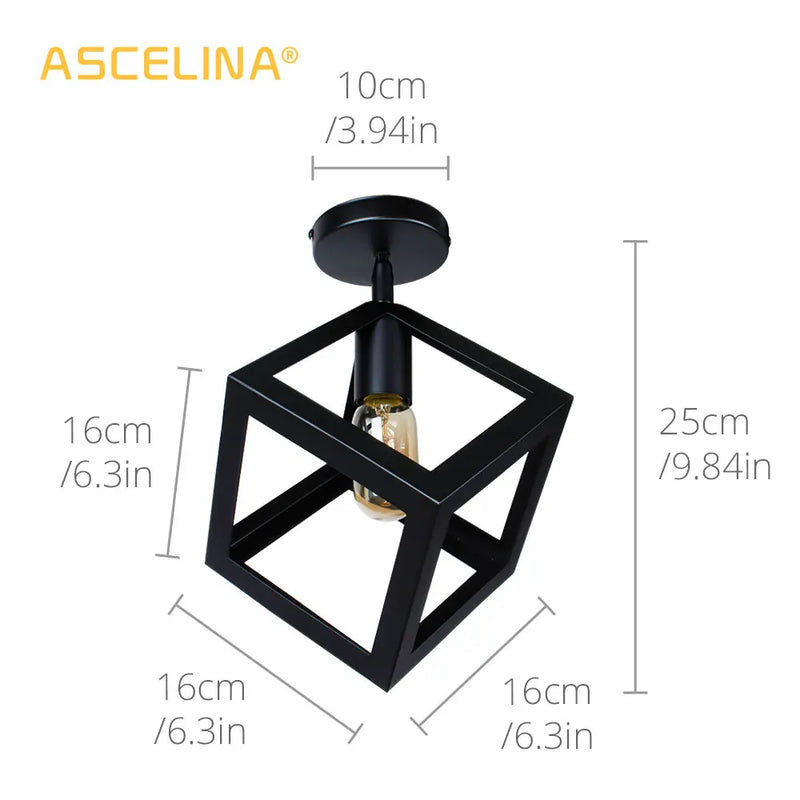 Afralia™ Vintage Industrial Ceiling Light with LED Triangle Fixture