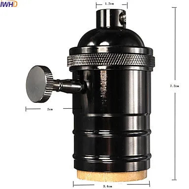 Afralia™ Vintage Edison E27 Lamp Holder Base With Switch Socket Bulb Holder 110-220v
