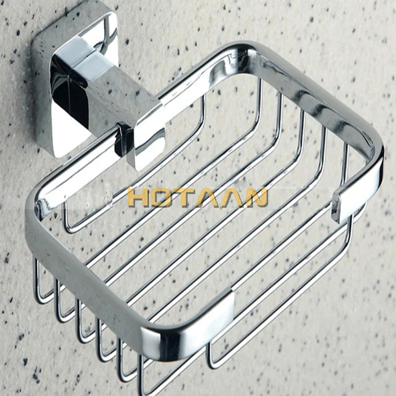 Afralia™ Stainless Steel Bathroom Accessories Set - Soap Dish, Soap Basket included