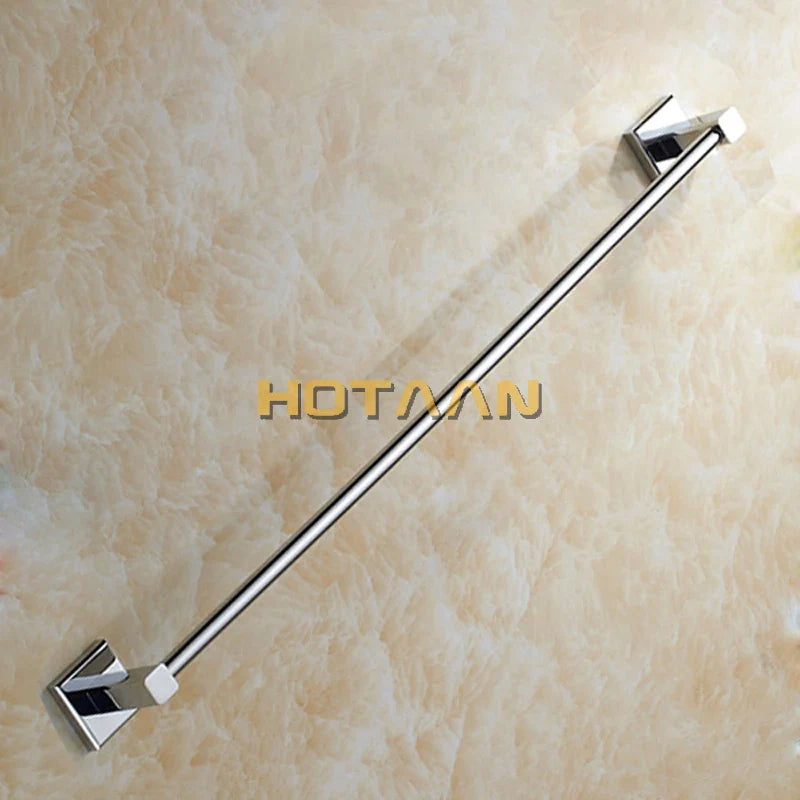 Afralia™ Chrome Finish Brass Towel Bar - Bathroom Hardware