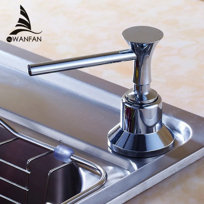 Afralia™ Stainless Steel Kitchen Sink Liquid Soap Dispenser