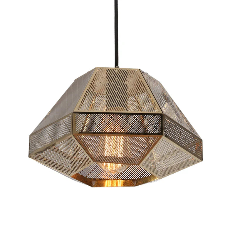 Afralia™ LED Pyramid Pendant Lamp: Modern Diamond Drop Light for Bedroom & Restaurant