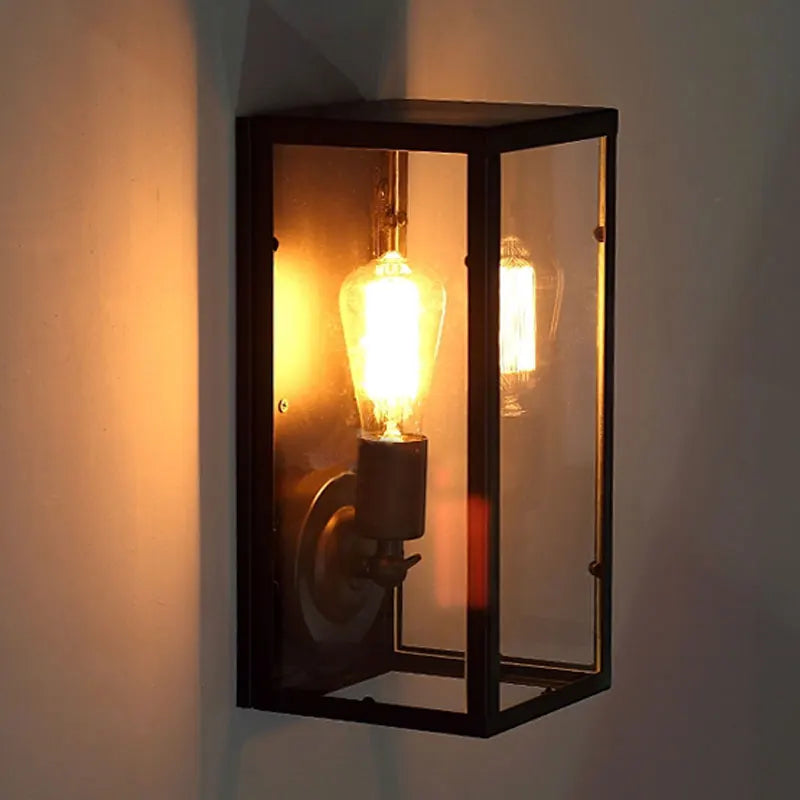 Afralia™ Vintage E27 Wall Sconce Light - Retro Loft Bedside Pub Restaurant Cafe Lamp