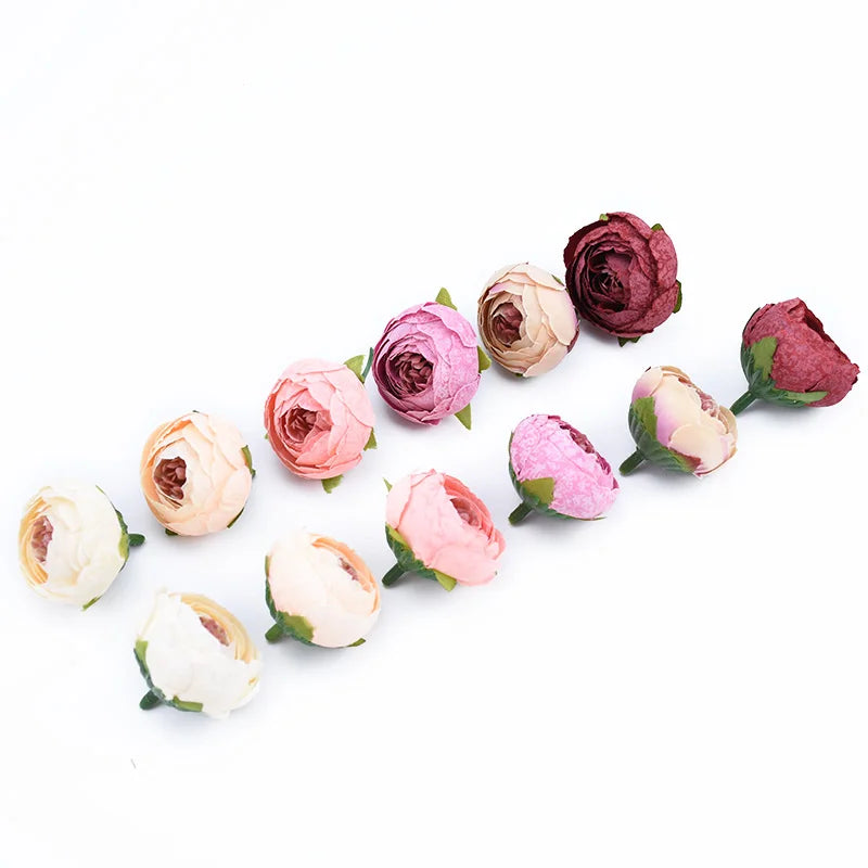 Afralia™ Silk Tea Roses DIY Home Decor Fake Flowers 10pcs Bouquet