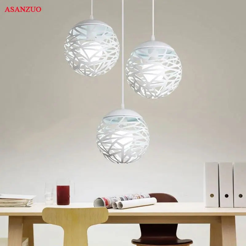 Afralia™ Round Metal LED Pendant Lamp for Stair Dinning Living Room