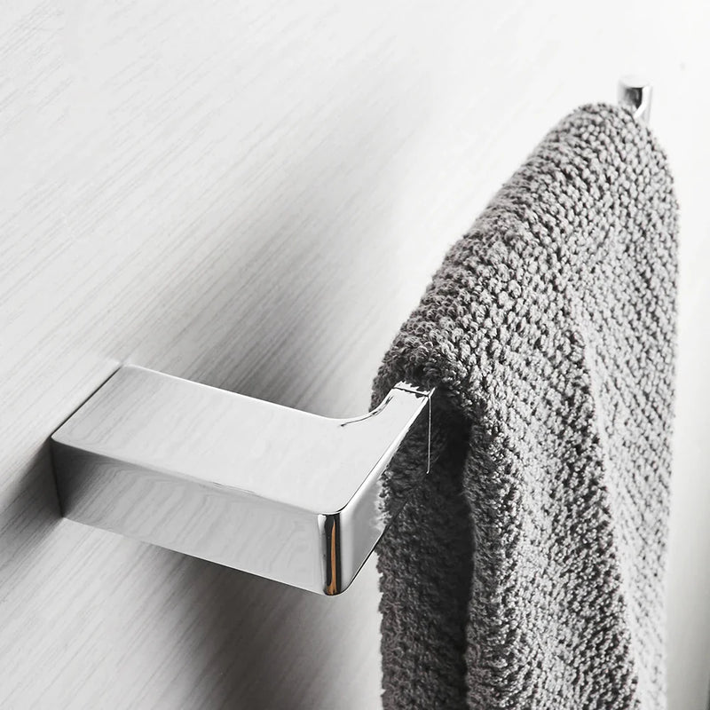 Afralia™ Square Towel Hook Bar Holder for Bathroom and Kitchen