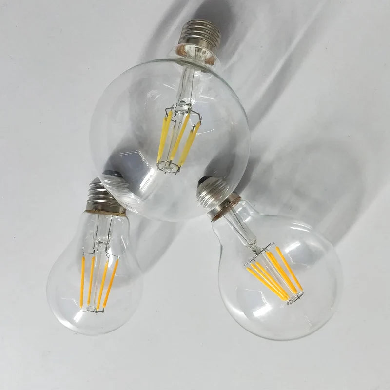 Afralia™ Retro Edison LED Filament Bulb: G45 A60 ST64 G80 G95 G125 Glass Vintage Light