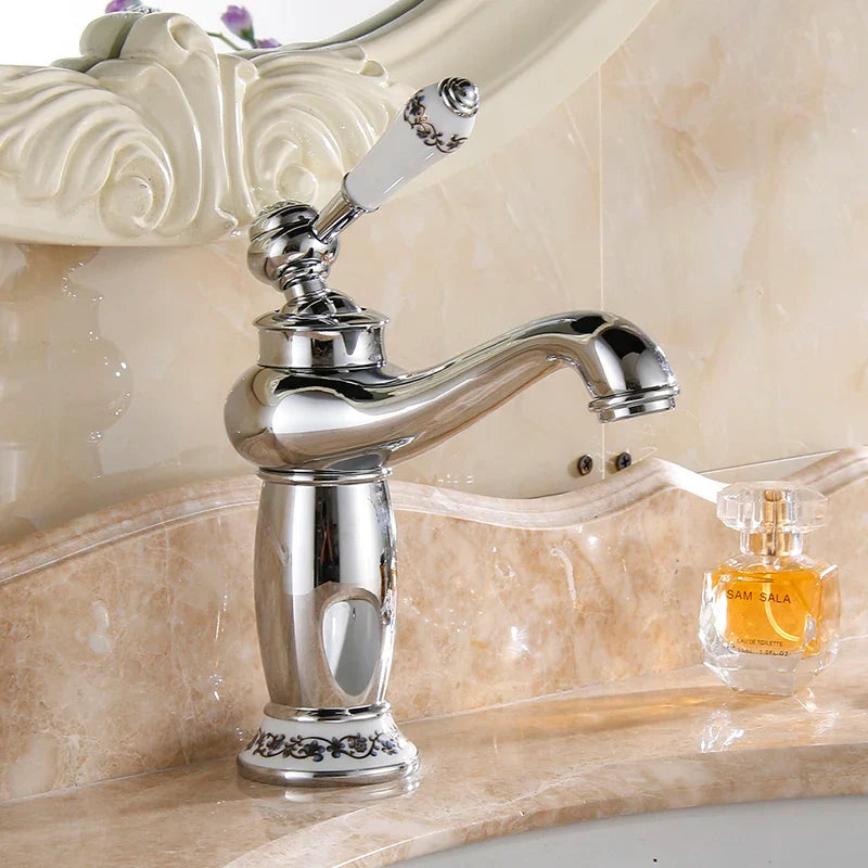 Afralia™ Brass Bathroom Basin Sink Faucet Water Mixer - M-16F