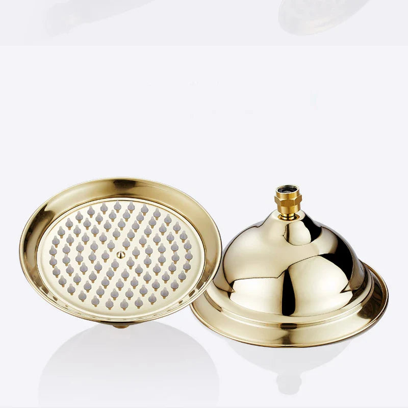 Afralia™ 8" Brass Shower Head: Bathroom Rainfall Replacement for Handshower Faucet