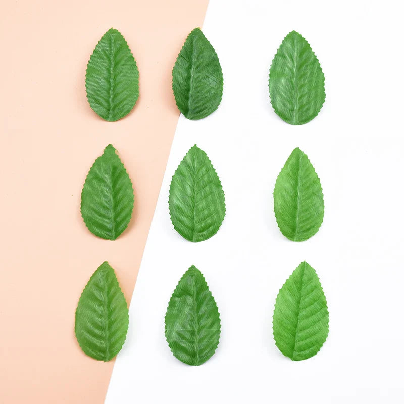 Afralia™ Silk Leaf Artificial Green Leaves for Wedding Home Decor DIY Craft